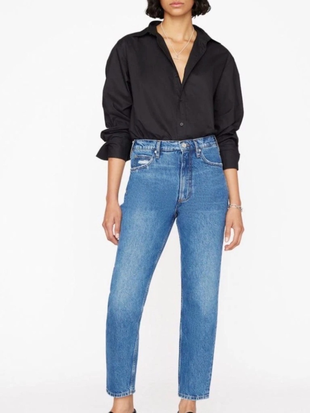 Frame Le High “N” Tight Taper Relaxed Thigh High Waisted Medium Wash Jeans Sz 26 - Picture 4 of 13